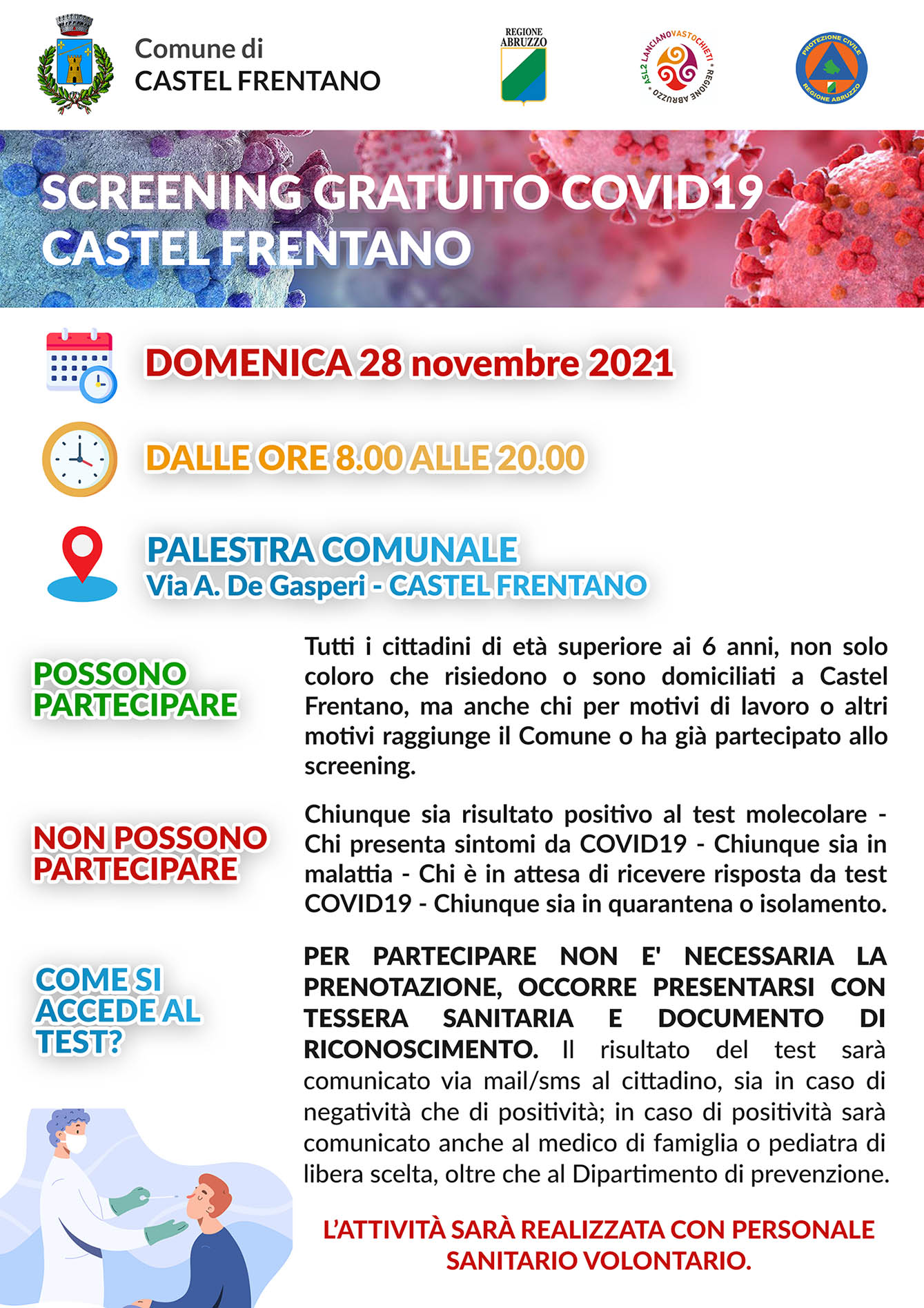 Locandina screening Castel Frentano