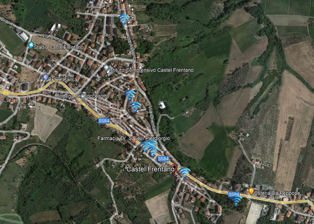 Mappa di copertura WiFi4EU Castel Frentano